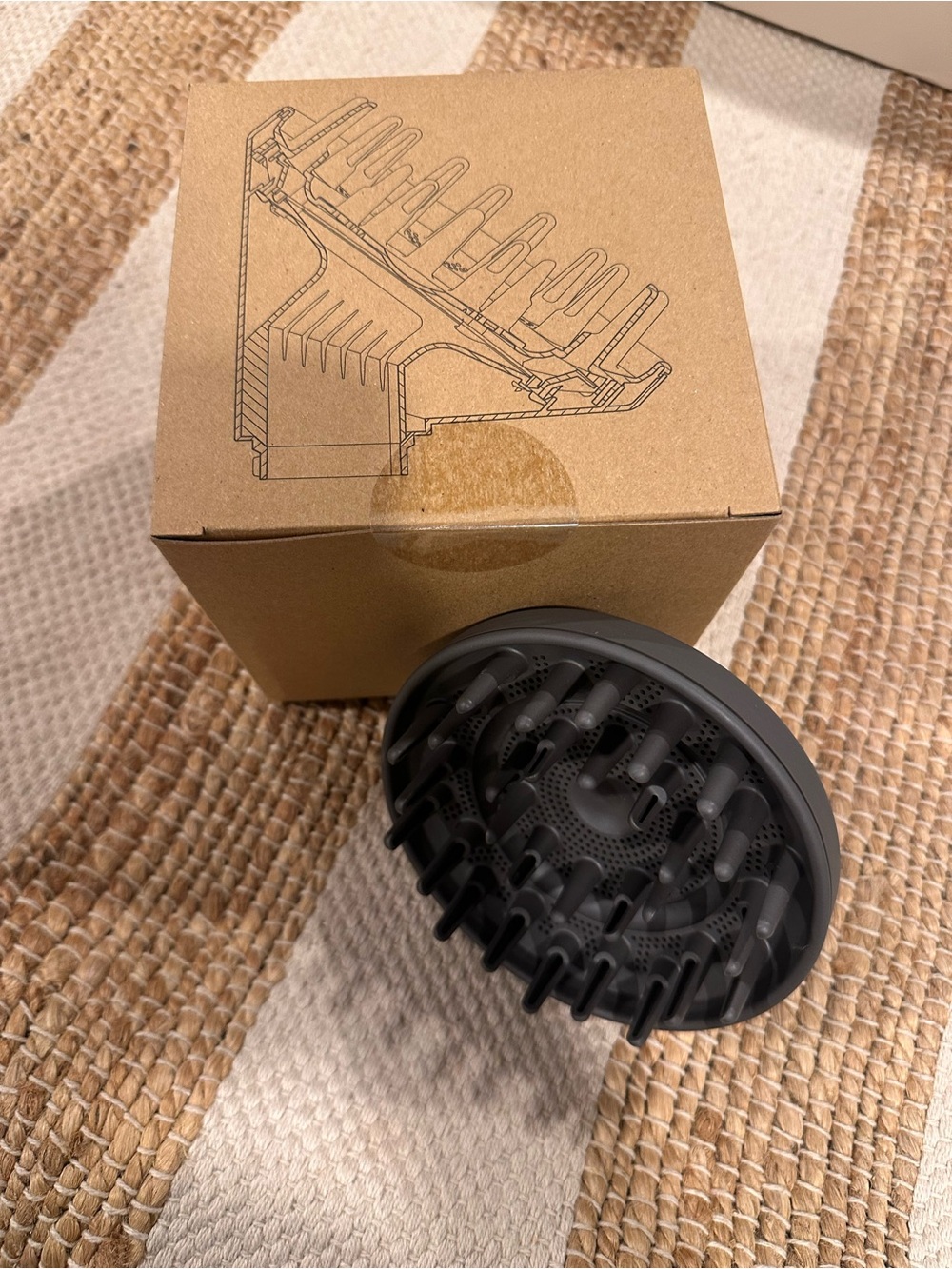 Dyson Air wrap Hair Diffuser Attachment - Black